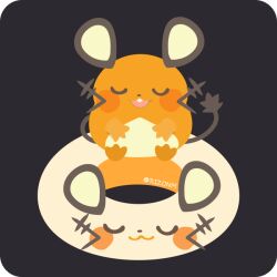  :3 artist_name black_background blush character-themed_food closed_eyes commentary_request doughnut food open_mouth pokemon raichu rizu_(rizunm) simple_background sitting whiskers 