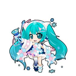  1girl animated animated_png aqua_eyes aqua_hair asymmetrical_gloves bell black_outline blinking blue_boots blue_gloves blue_thighhighs blush boots chibi chibi_only closed_mouth detached_sleeves dress full_body fur-trimmed_dress fur_boots fur_trim game_asset gloves gradient_thighhighs hair_ornament hairclip handbell hatsune_miku hatsune_miku_graphy_collection headset holding holding_bell long_hair looking_at_viewer magical_mirai_(vocaloid) magical_mirai_miku magical_mirai_miku_(2020_winter) mismatched_gloves open_mouth outline pink_gloves short_dress single_thighhigh sleeveless sleeveless_dress smile snowflakes solo standing thigh-highs transparent_background twintails very_long_hair vocaloid white_boots white_dress white_thighhighs 