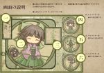  asa_no_ha_(pattern) bow brown_hair closed_eyes eyes_closed fairy from_behind hair_bow japanese_clothes mitsudomoe_(shape) original personification solo tomoe_(symbol) translated translation_request 