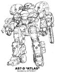 atlas battletech jilpoong17 mecha sketch skull weapon 