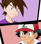  2boys black_hair brown_hair child hat kevin_c_vireger multiple_boys ookido_shigeru pokemon satoshi_(pokemon) 