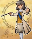  brown_eyes brown_hair conductor cravat formal inazuma_eleven inazuma_eleven_(series) inazuma_eleven_go mizuhara_aki musical_note shindou_takuto short_hair solo 