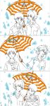  ikari_shinji kagio_(muinyakurumi) multiple_persona nagisa_kaworu neon_genesis_evangelion rain umbrella water_drop 