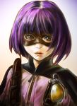  cape explosive face green_eyes grenade highres hit-girl jacket kick-ass mask purple_hair short_hair yuuya_(inudama) 
