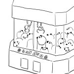  :3 crane_game hong_meiling_(panda) monochrome seki_(red_shine) sketch touhou 