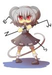 animal_ears grey_hair long_tail mouse_ears mouse_tail nazrin red_eyes solo tail touhou zetsukame