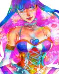  bare_shoulders colorful long_hair lowres multicolored_hair panty_&amp;_stocking_with_garterbelt solo stocking_(character) stocking_(psg) two-tone_hair unc 