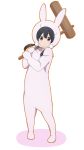  1girl animal_costume bunny_costume highres kitashirakawa_tamako looking_at_viewer sekiyu. simple_background smile solo tamako_market white_background 
