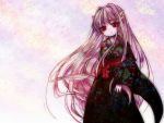  kimono long_hair purple_hair raika_ibuki red_eyes sate_hatena solo utau 