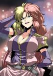  breasts chara_soon gundam gundam_zz hand_behind_head highres multicolored_hair tsuki_wani two-tone_hair 