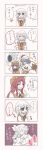  absurdres alternate_costume bat_wings blue_hair blush braid brown_dress brown_eyes child closed_eyes comic dress eyes_closed hat highres hong_meiling hug izayoi_sakuya multiple_girls open_mouth patchouli_knowledge purple_hair red_hair redhead remilia_scarlet silver_hair smile sy0610 touhou translation_request twin_braids wings young yuuta_(monochrome) 