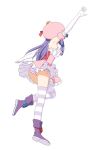 alternate_costume ass bad_id magical_girl outstretched_arms panties patchouli_knowledge peko pepepe side-tie_panties simple_background solo spread_arms striped striped_legwear striped_panties thighhighs touhou underwear 