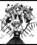  creepy cyclops flandre_scarlet four_of_a_kind four_of_a_kind_(touhou) lastdark letterboxed monochrome multiple_girls multiple_persona touhou 