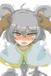  ahoge animal_ears blush capelet dark-skinned_male eargasm embarrassed face ginji ginji_(sakaki_summer) grey_hair mouse_ears nazrin open_mouth red_eyes short_hair sketch solo tears tickling touhou trembling 