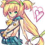  bad_id blazblue blonde_hair green_eyes long_hair low-tied_long_hair magical_girl platinum_the_trinity quad_tails sketch symbol-shaped_pupils two_side_up 