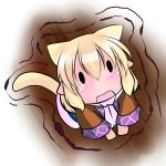  animal_ears blonde_hair cat_ears cat_tail chibi extra_ears hoshizuki_(seigetsu) kemonomimi_mode mizuhashi_parsee open_mouth puru-see scarf solo tail tears touhou trembling 