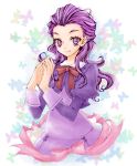  dress long_hair maya+ mimino_kurumi precure purple_eyes purple_hair ribbon smile solo violet_eyes yes!_precure_5 