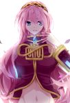  absurdres blue_eyes highres long_hair megurine_luka navel open_mouth pink_hair solo tofu_chige vocaloid 