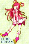  ^_^ bad_id bike_shorts boots brooch butterfly character_name closed_eyes cure_dream dress eyes_closed flower gloves hair_ribbon hair_rings jewelry long_hair magical_girl meko_(2344927) pink_hair precure red_rose ribbon rose shorts_under_skirt skirt smile solo yes!_precure_5 yumehara_nozomi 
