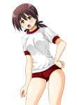  alternate_color brown_eyes brown_hair buruma gertrud_barkhorn gym_uniform ken_(haresaku) long_hair strike_witches twintails 