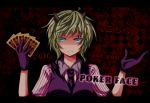  cards gumi poker poker_face_(vocaloid) smile solo vocaloid 