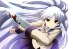  angel_beats! blazer blood detexted hand_sonic highres long_hair school_uniform silver_hair solo tachibana_kanade tachibana_kanade very_long_hair yellow_eyes 