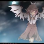  77777777777777777777 :o anime_coloring breast_suppress do_(4-rt) fog hand_on_chest hand_over_heart hands_on_own_chest hands_together letterboxed mystia_lorelei night singing solo touhou 