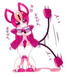  amezawa_koma animal_ears cat_ears electric_plug heart medabots medarots no_humans pepper_cat robot simple_background solo tail tail_wagging 