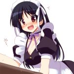  :d blush brown_eyes choker hoppege jewel_pet_sunshine jewelpet_(series) jewelpet_sunshine maid maid_headdress mizushiro_kanon open_mouth ribbon smile solo sweat 