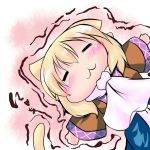  :3 animal_ears blonde_hair cat_ears cat_tail chibi extra_ears hoshizuki_(seigetsu) kemonomimi_mode mizuhashi_parsee puru-see scarf solo tail touhou trembling 