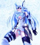  android blue_hair breasts gloves kos-mos lace lace-trimmed_thighhighs legs long_hair panties red_eyes super_robot_wars super_robot_wars_og_saga_mugen_no_frontier super_robot_wars_og_saga_mugen_no_frontier_exceed thighhighs thighs underboob underwear xenosaga xenosaga_episode_iii 