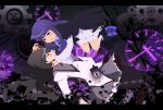  2girls aidmoon akemi_homura black_hair blue_hair closed_eyes crossover dress eyes_closed frederica_bernkastel long_hair mahou_shoujo_madoka_magica multiple_girls purple_eyes ribbon tears umineko_no_naku_koro_ni violet_eyes 