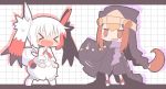  &gt;_&lt; chibi multiple_girls nijiirosekai personification pokemon pokemon_(game) pokemon_black_and_white pokemon_bw satsuki_mei_(sakuramochi) seviper zangoose 