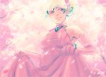  ao_nago bad_id dress from_below jewelry multicolored_hair nia_teppelin pink ring smile solo tengen_toppa_gurren-lagann tengen_toppa_gurren_lagann two-tone_hair wedding_dress 