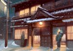  batako japanese_clothes kimono snow winter 