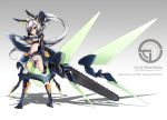  animal_ears ass bad_id boots cable chainsaw chainsword fake_animal_ears from_behind gia hosato_mikine latin long_hair looking_back mecha_musume original panties ponytail red_eyes shadow silver_hair simple_background solo sword thigh-highs thigh_boots thighhighs underwear very_long_hair weapon white_panties wings 