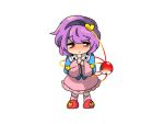  bad_id blush chibi eromame hairband hands_together heart komeiji_satori pink_hair red_eyes shirt skirt solo third_eye touhou 