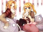  alphonse_elric blonde_hair edward_elric full_metal_alchemist fullmetal_alchemist mikono_sakura ponytail winry_rockbell yellow_eyes 