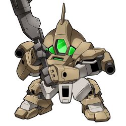  commentary_request demi_barding full_body gundam gundam_suisei_no_majo highres holding holding_weapon ma_tsukasa mecha mecha_focus no_humans robot simple_background solo standing weapon white_background 