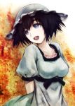  blue_eyes cofi_(eternal) eternal hat open_mouth shiina_mayuri short_hair solo steins;gate 