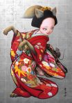  fox_ears fudegamijp highres japanese_clothes kimono mouse original solo 