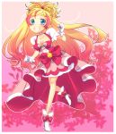  blonde_hair blue_eyes blush cure_flora gloves go!_princess_precise haruno_haruka long_hair magical_girl odango ribbon smile 