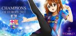  2010-2011_uefa_champions&#039;_league 2010-2011_uefa_champions'_league brown_eyes brown_hair fc_barcelona hirasawa_yui k-on! kaiga kicking lowres pantyhose short_hair soccer soccer_uniform uefa_champions_league unicef 