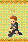  ? blue_eyes brown_hair child elephant highres kingdom_hearts lexaeus male name_tag okitune-sama sitting solo toy young 