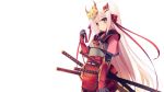  dragonmaterial katana pink_hair sengoku_hime sword weapon 