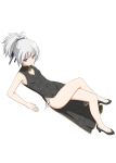  bad_id china_dress chinese_clothes darker_than_black peko pepepe ponytail simple_background solo yin 