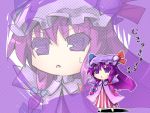  chibi patchouli_knowledge purple_eyes purple_hair solo touhou toumin violet_eyes 