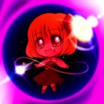  blonde_hair chibi fang hair_ribbon lowres open_mouth outstretched_arms ribbon rumia short_hair smile solo sotto the_embodiment_of_scarlet_devil touhou youkai 