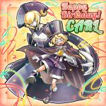  blonde_hair blue_eyes brother_and_sister carl_clover character_name cloak glasses happy_birthday hat nirvana robot top_hat 