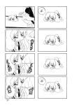  4koma animal_ears blush_stickers bunny_ears bunny_tail carrot chibi comic doujin doujinshi highres hoshino_souichirou long_hair monochrome multiple_4koma multiple_girls necktie panties recurring_image reisen_udongein_inaba souin_kuhou striped striped_panties tail tongue touhou translation_request underwear yagokoro_eirin 